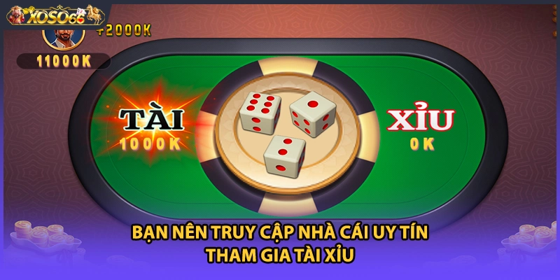 Bạn nên truy cập nhà cái uy tín tham gia Tài Xỉu